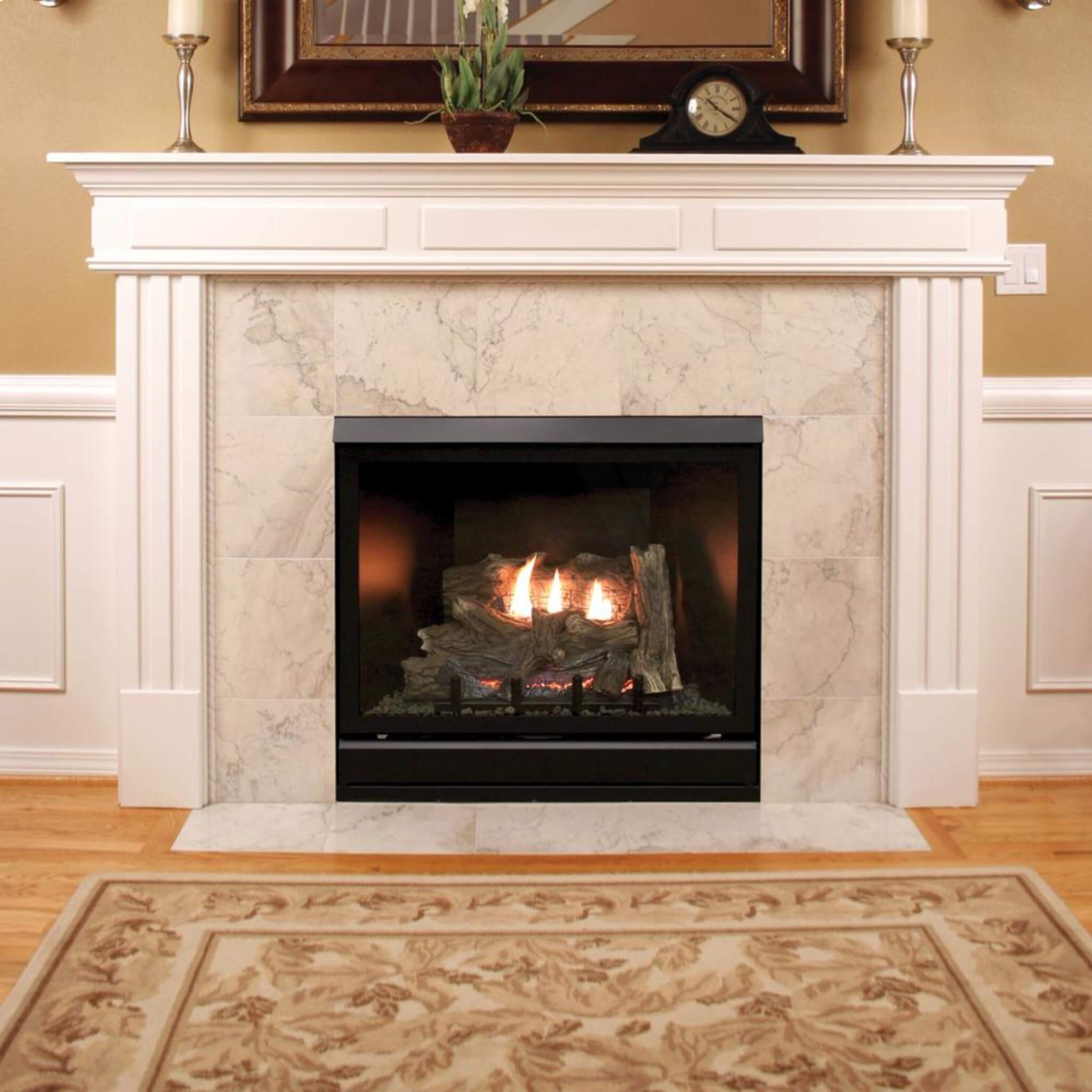 White Mountain Hearth Tahoe Clean Face Direct Vent Deluxe Fireplace With Millivolt Control And On/Off Switch [DVCD32FP30N/P] (SAK72051) - Energize Trek