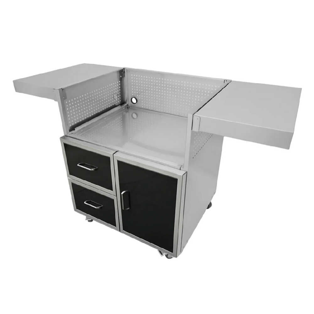 Wildfire Outdoor Living Black Stainless Steel Outdoor Grill Cart (SAK98231) - Energize Trek